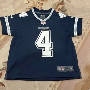 Dallas Cowboys Dak Prescott Nike Navy Team Game Jersey size 5/6 Toddler